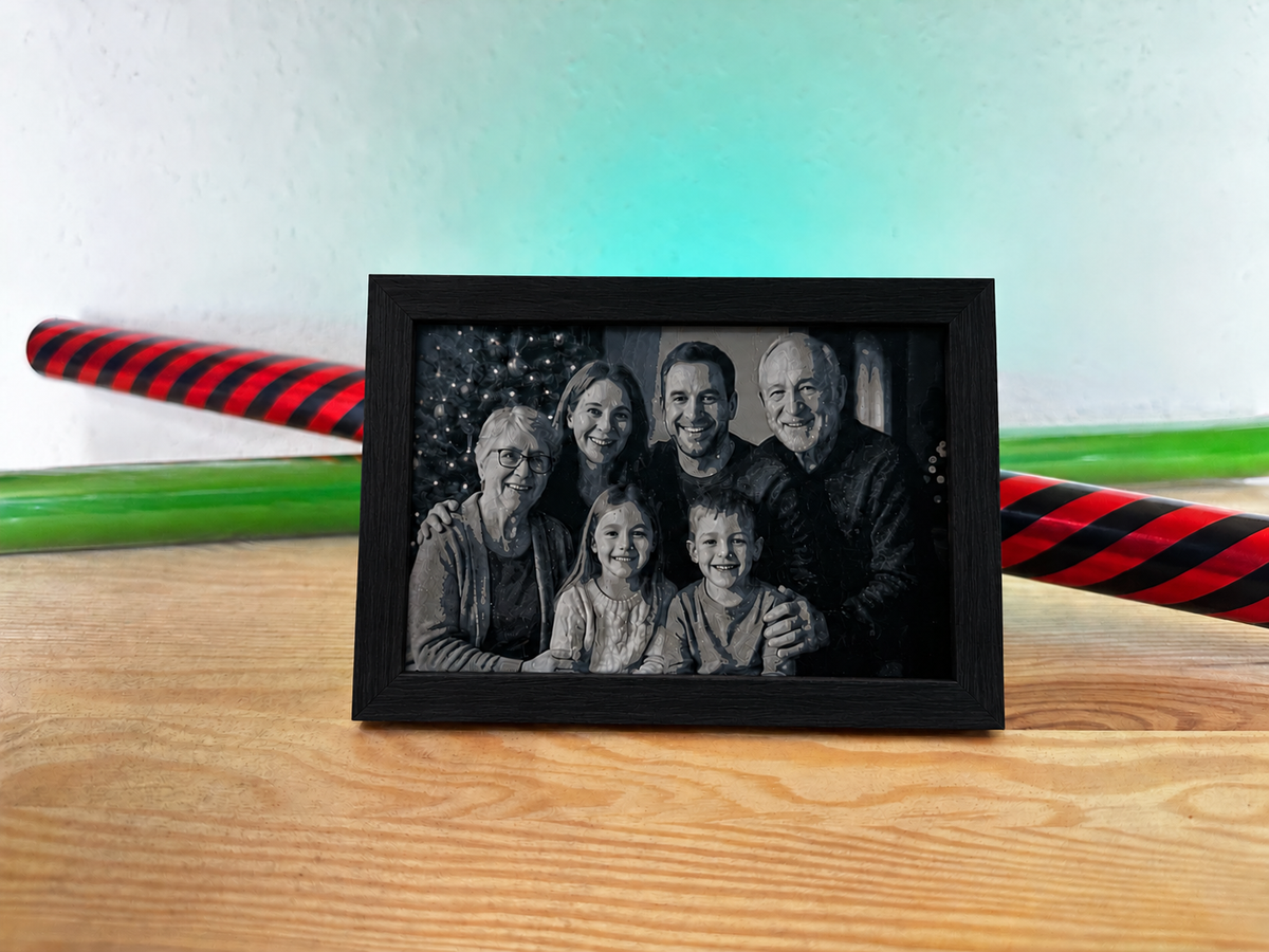 Personalisiertes 3D-Bild mit Rahmen