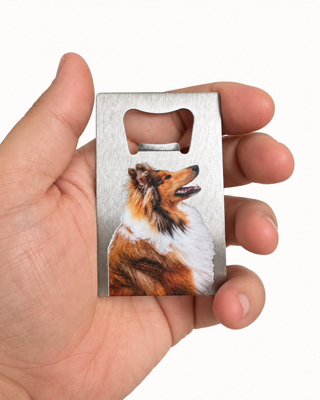 Personalisierter Edelstahl-Flaschenöffner mit UV-Druck