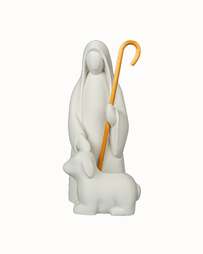 Hirte mit Schaf, Vorderansicht