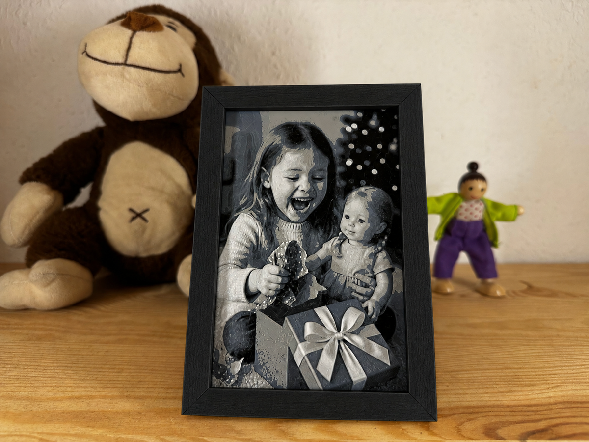 Personalisiertes 3D-Bild mit Rahmen