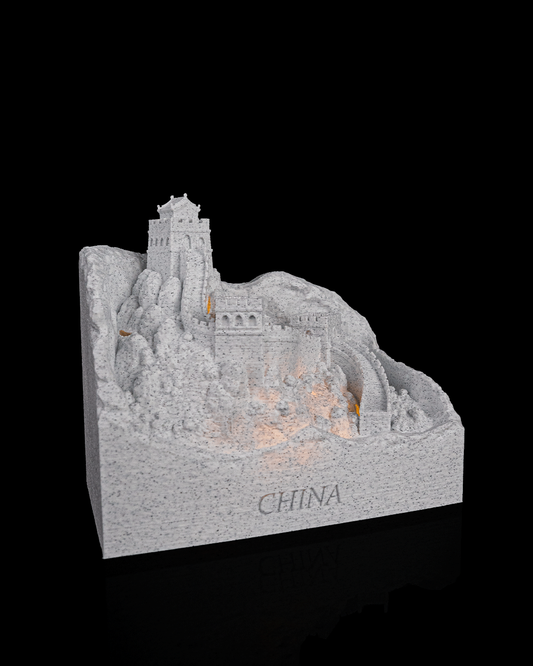 Wahrzeichen der Welt – Beleuchtet | 3D-Druck PLA | Weiß oder Marmor