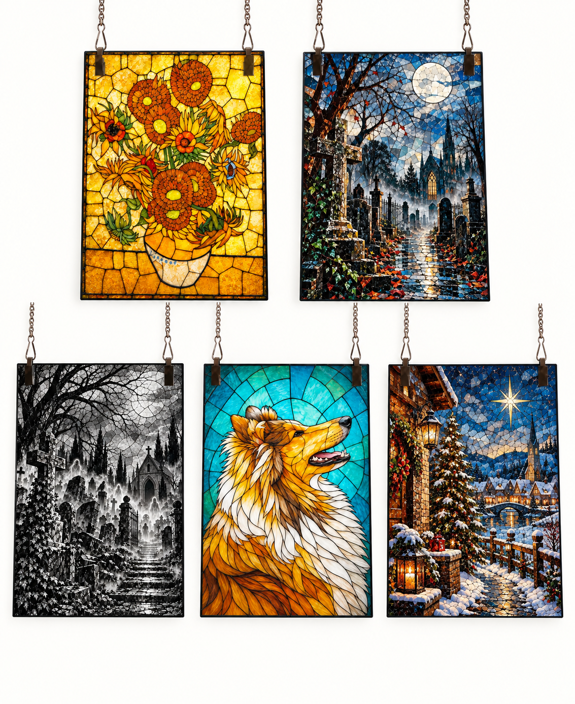 UV-bedrucktes Glasbild mit Kette – dein Motiv auf echtem Glas