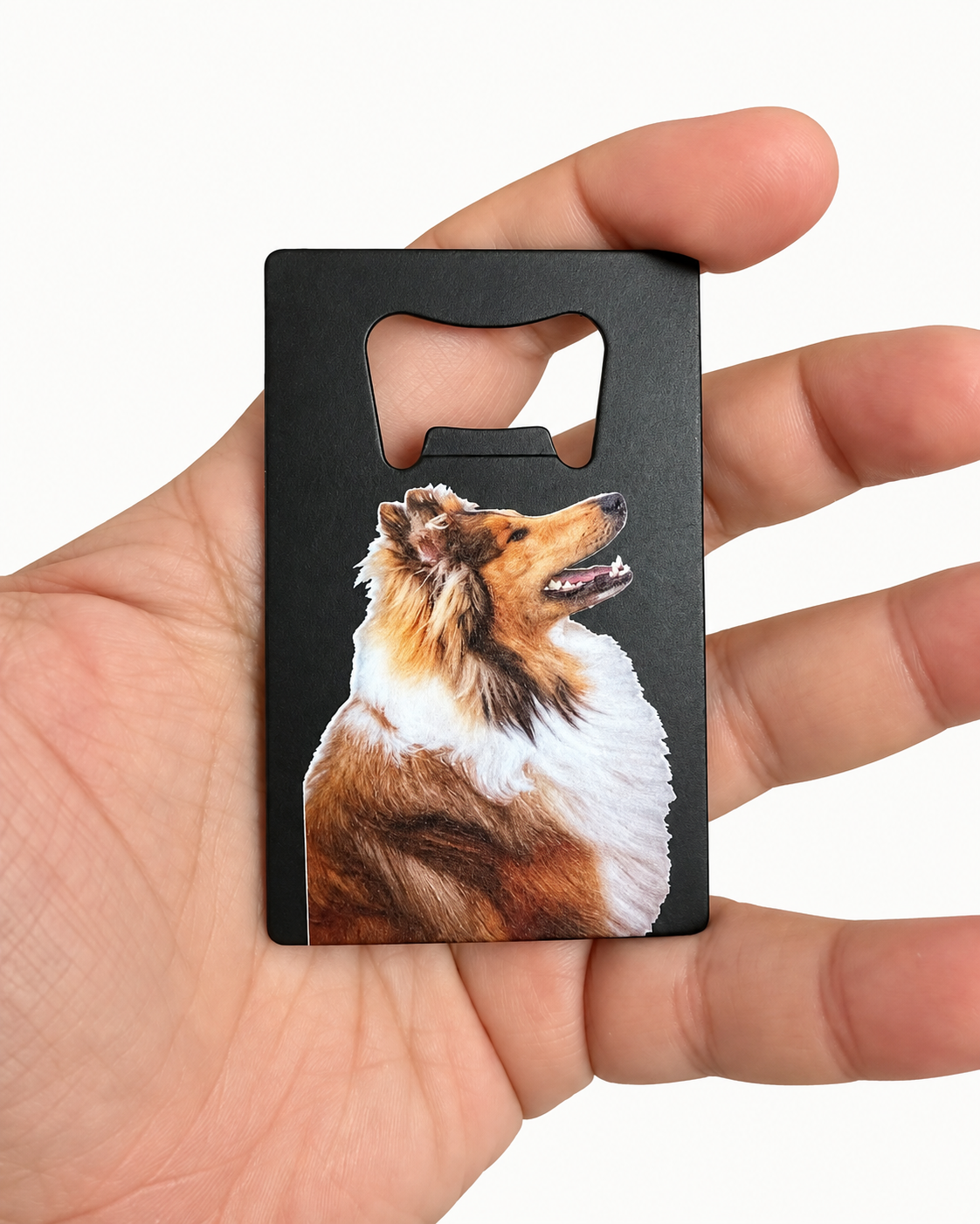 Personalisierter Edelstahl-Flaschenöffner mit UV-Druck