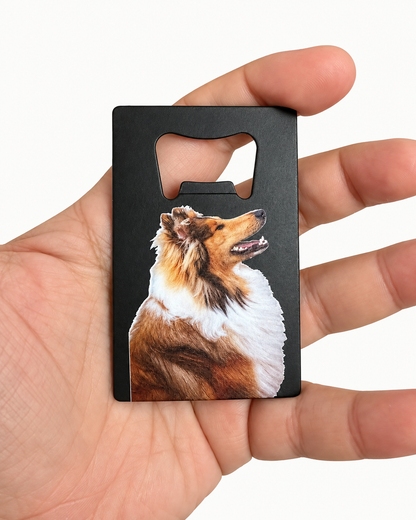 Personalisierter Edelstahl-Flaschenöffner mit UV-Druck