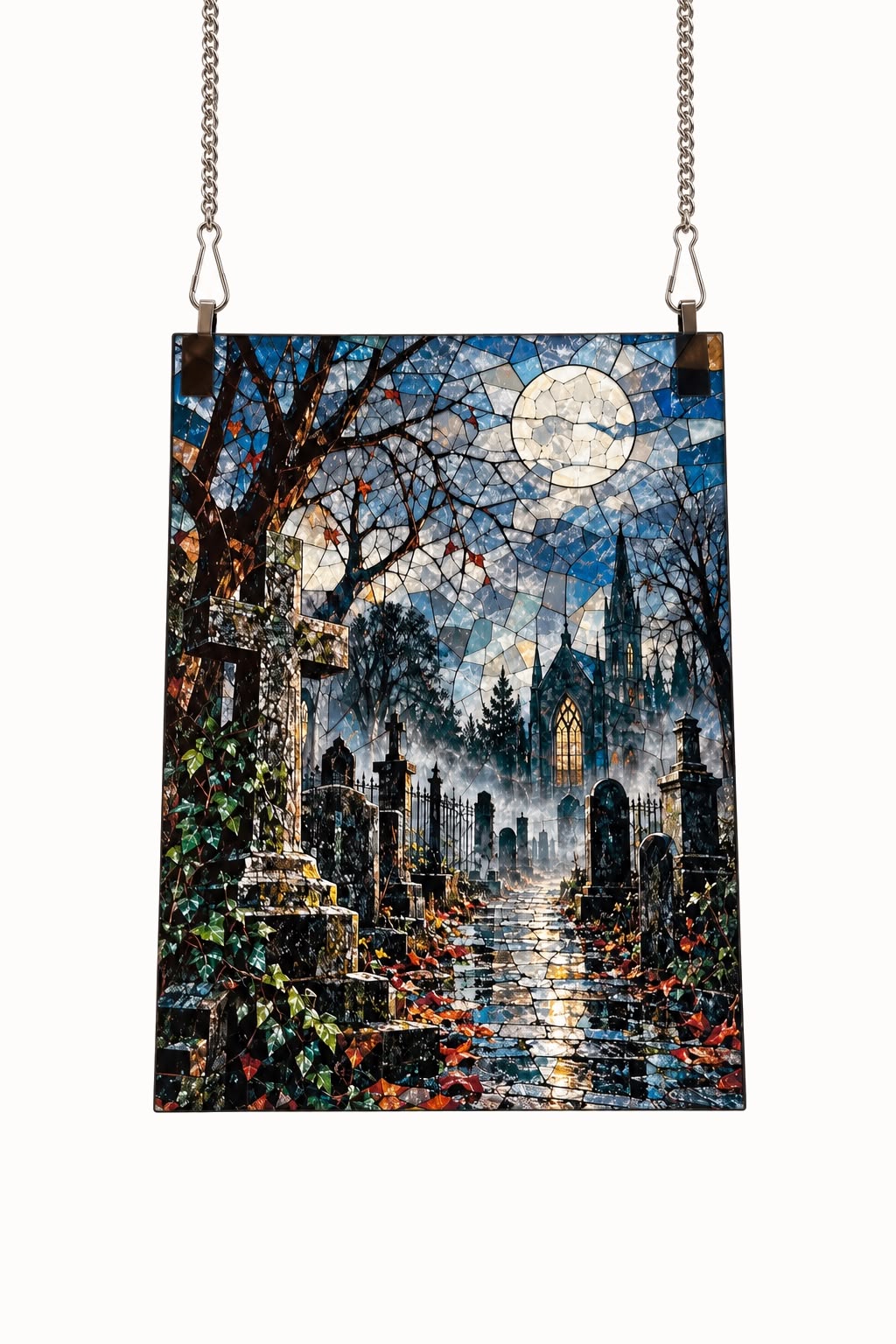 UV-bedrucktes Glasbild mit Kette – dein Motiv auf echtem Glas
