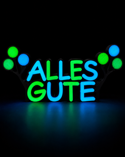 Personalisierter 3D-Schriftzug mit Glow-in-the-Dark-Effekt