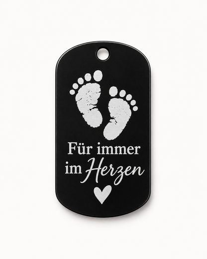 Personalisierter Metall-Schlüsselanhänger mit Lasergravur