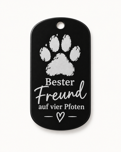 Personalisierter Metall-Schlüsselanhänger mit Lasergravur