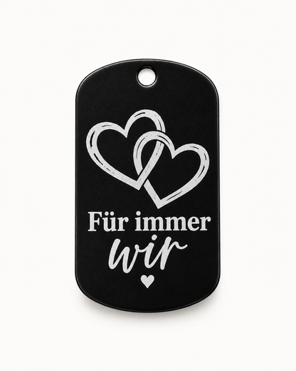 Personalisierter Metall-Schlüsselanhänger mit Lasergravur