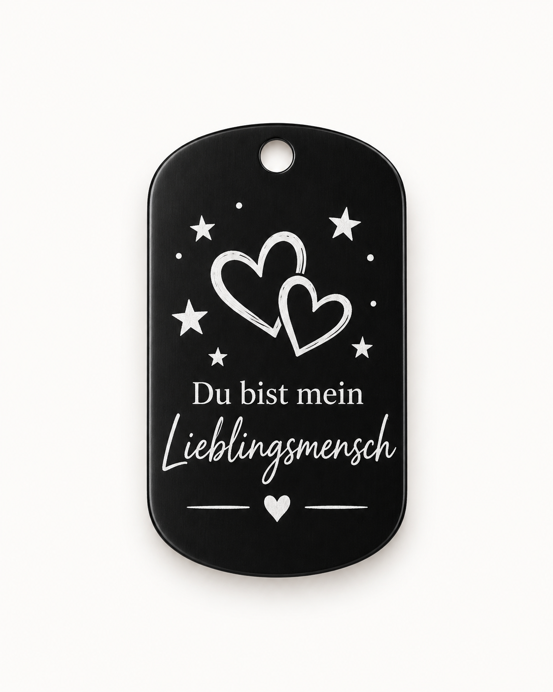 Personalisierter Metall-Schlüsselanhänger mit Lasergravur