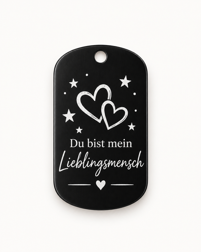 Personalisierter Metall-Schlüsselanhänger mit Lasergravur