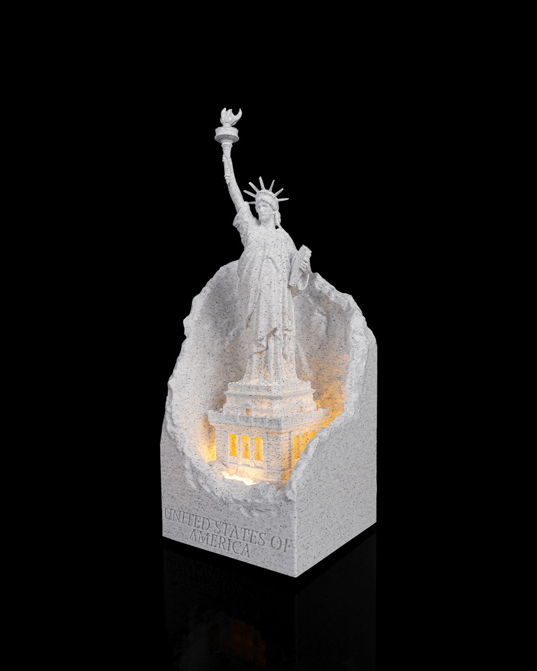 Wahrzeichen der Welt – Beleuchtet | 3D-Druck PLA | Weiß oder Marmor