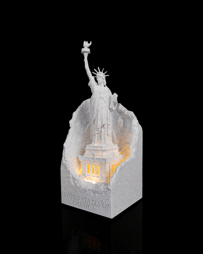 Wahrzeichen der Welt – Beleuchtet | 3D-Druck PLA | Weiß oder Marmor