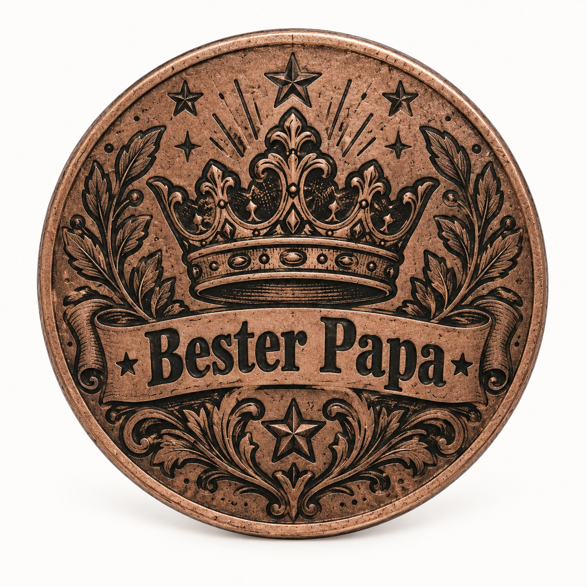 Personalisierte Messingmünze mit Lasergravur – Ø 4 cm