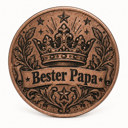 Personalisierte Messingmünze mit Lasergravur – Ø 4 cm
