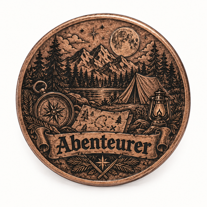 Personalisierte Messingmünze mit Lasergravur – Ø 4 cm