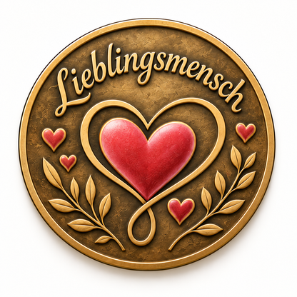Personalisierte Messingmünze mit UV-Druck – Ø 4 cm