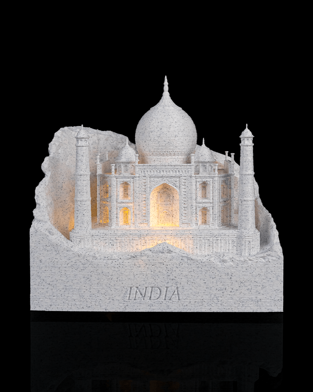 Wahrzeichen der Welt – Beleuchtet | 3D-Druck PLA | Weiß oder Marmor