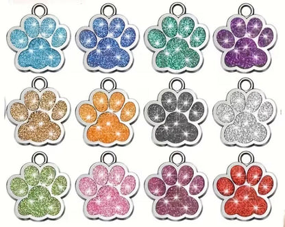 Personalisierte Glitzer-Plakette "Pfotenfreund"
