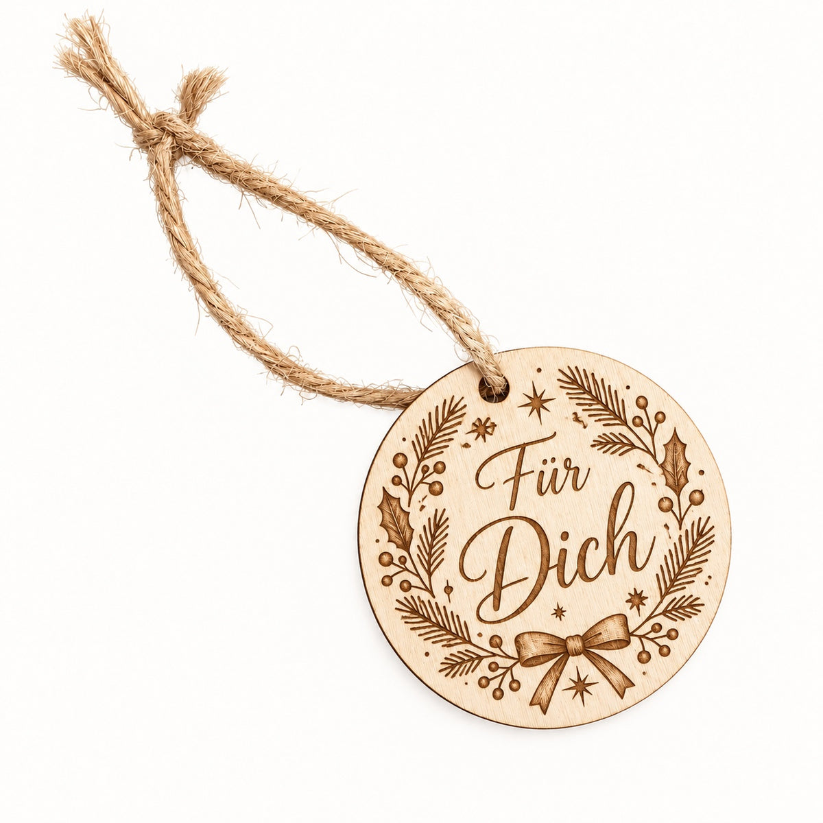 Holz-Geschenkanhänger mit Gravur Für Dich